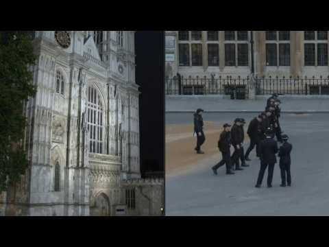Final preparations at Westminster Abbey ahead of the Queen's Funeral