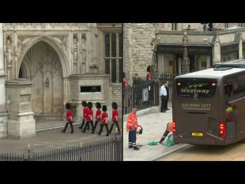 Westminster Abbey gates open for guests attending the state funeral of Queen Elizabeth II