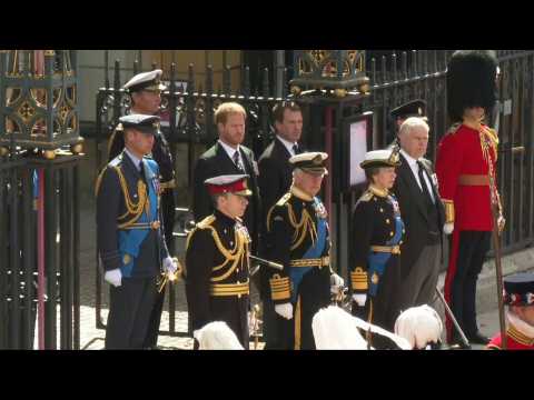 Royal Family watches Queen's coffin being loaded on to carriage after funeral