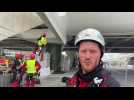 Gare de Mons. Exercice de l'équipe GRIMP des pompiers. Vidéo Éric Ghislain