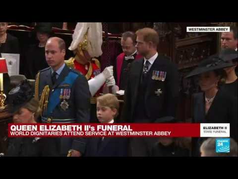 Queen Elizabeth II's coffin arrives at Westminster Abbey