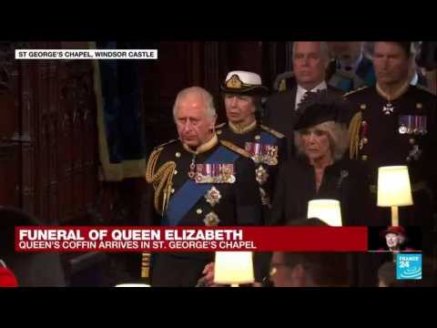 Queen Elizabeth's coffin arrives in St. George's Chapel