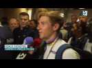 Le champion du monde Remco Evenepoel accueilli par des centaines de fans à Zaventem