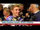 Remco Evenepoel accueilli en roi à Zaventem