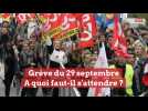 Grève du 29 septembre: ce qu'il faut savoir