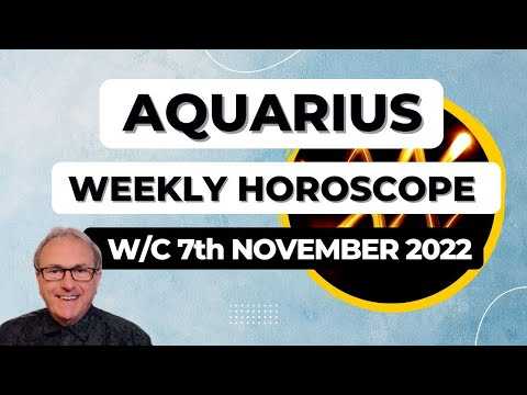 Aquarius Horoscope Weekly Astrology from 7th November 2022