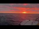 VIDEO. Route du Rhum. Roland Jourdain partage un magnifique coucher de soleil