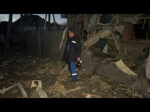 Scene at residential area in Eastern Ukraine's Kramatorsk hit by 'enemy fire'