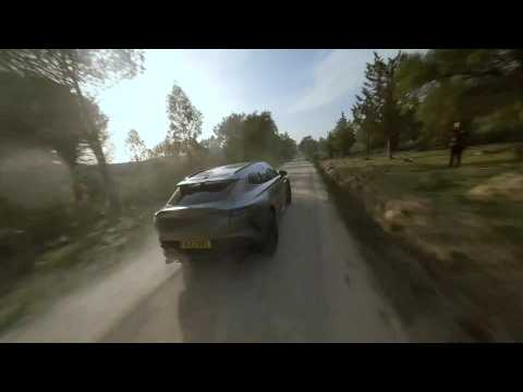 The new Aston Martin DBX707 in Satin Titanium Grey Offroad Driving