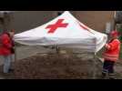 Heated shelters set up in Ukraine to help people living without electricity