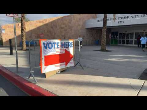 Las Vegas: People line up to vote in midterms as polls open in Nevada
