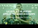 Coupe du Monde 2022 : la liste des 25 joueurs appelés par Didier Deschamps