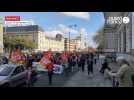 VIDÉO. Le cortège défile dans le centre-ville de Rennes, pour la grève du 10 novembre