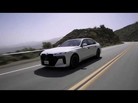 The new BMW 760i xDrive in Mineral White Driving Video