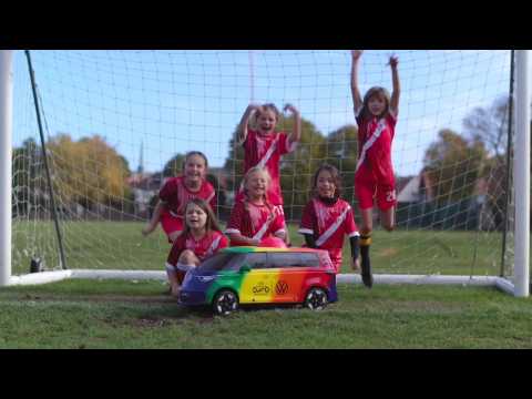 Volkswagen ‘Tiny Buzz’ makes special guest appearance at grassroots football following iconic UEFA WOMEN’S EURO 2022 debut
