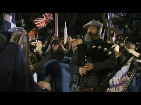 Demonstration in Edinburgh in support of Scottish independence