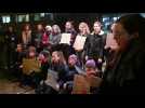 Lille : un collectif de jeunes femmes féministes manifeste devant le palais de justice
