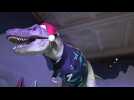 Au Musée d'histoire naturelle de Londres, le T-rex habillé d'un pull de Noël