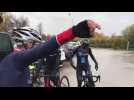Trois cyclistes pros roulent avec les jeunes du CC Grand Reims