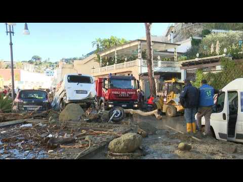 Cleaning operation begins on Italian island hit by landslide
