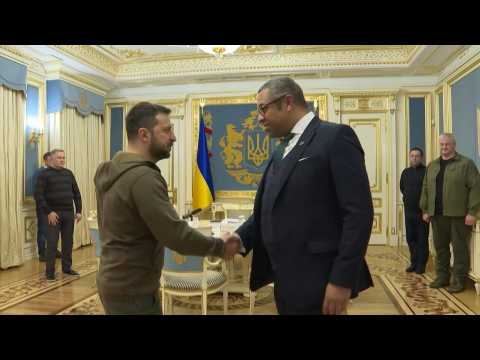 Zelensky meets UK Foreign Secretary James Cleverly in Kyiv