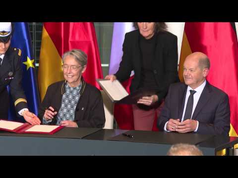 German Chancellor Scholz and French PM Borne sign energy declaration in Berlin