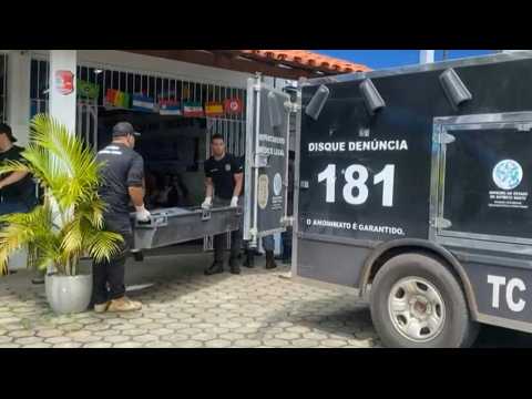 Brazil: emergency services transfer body of school shooting victim