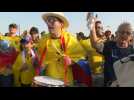 Ecuador fans gather in front of Al Bayt stadium before World Cup kick-off