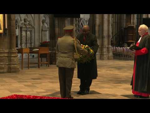 South African President Cyril Ramaphosa visits Westminster Abbey