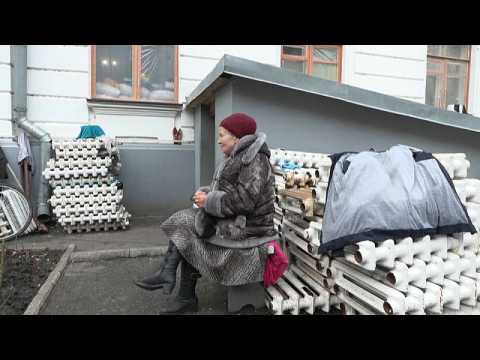 Ukrainians in war-torn Donetsk region find shelter in famous monastery