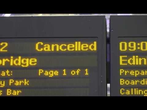 Britain: snow and ice cause travel disruption at King's Cross station