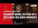 VIDÉO. Élisabeth Borne, en plein 49.3, déclenche des rires ironiques à l'Assemblée nationale