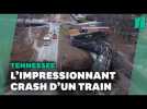 Dans le Tennessee, le crash impressionnant d'un train