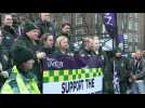 UK ambulance workers take to the picket line in London as pay disputes escalate