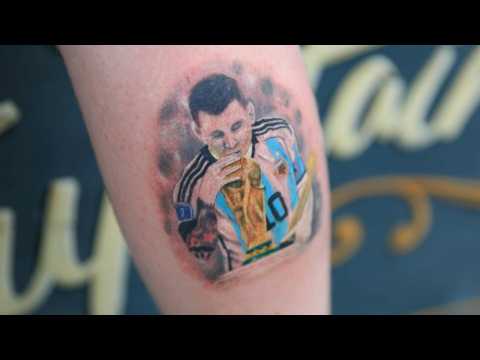 Messi tattoos a hit in Argentina after World Cup win