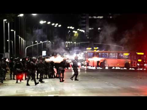 Supporters of outgoing Brazilian President Jair Bolsonaro clash with police in Brasilia