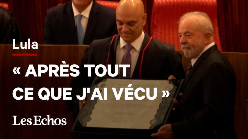 Illustration pour la vidéo Lula ému aux larmes lors de la certification de son élection au Brésil