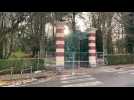 Saint-Omer : pilastre du jardin public déplacée