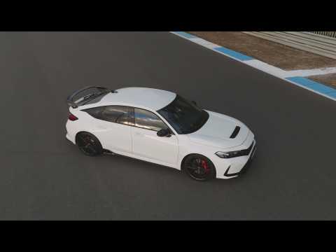 2023 Honda Civic Type R in White Design Preview on the track