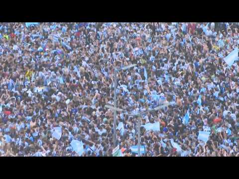 Argentina fans gather in central Buenos Aires to celebrate victory