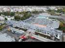 Roland-Garros 2022 - Les travaux du stade Roland-Garros avec la nouvelle silhouette du court Suzanne-Lenglen