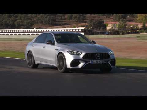 Mercedes-AMG C 63 S E PERFORMANCE in Hightech silver Driving Video