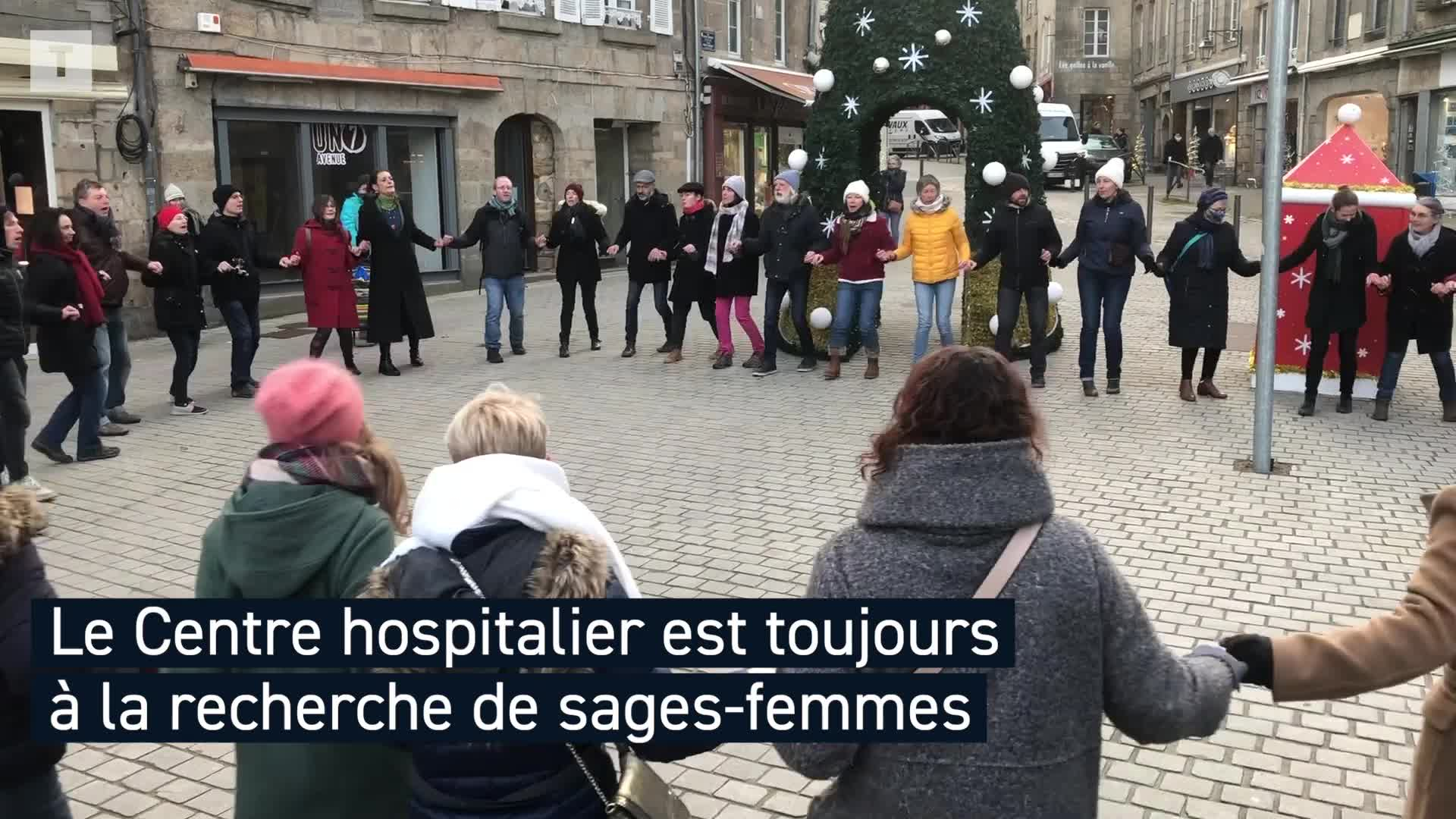 Maternité de Guingamp : un flashmob pour s’opposer à la fermeture (Le Télégramme)