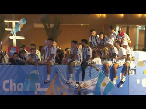 World Cup champions Argentina parade through Doha with trophy