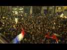 L'ambiance est à la fête après la victoire de la France face au Maroc