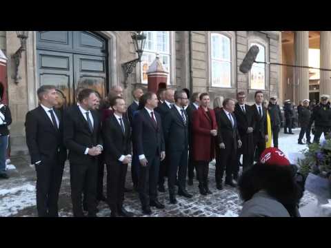 Danish PM Frederiksen's new coalition government poses for group photo