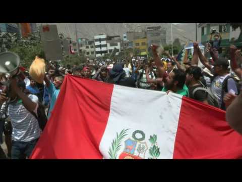 Supporters of Peru's Castillo protest to demand his release