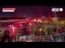 VIDÉO. L'incroyable feu d'artifice du RCK à l'arrivée du bus du Stade Rennais