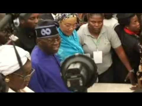 Nigerian presidential candidate Bola Tinubu casts vote in Lagos