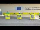 Greenpeace action against the EastMed pipeline at the European Commission